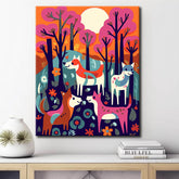 Painting by Numbers for Children Dogs in The forest